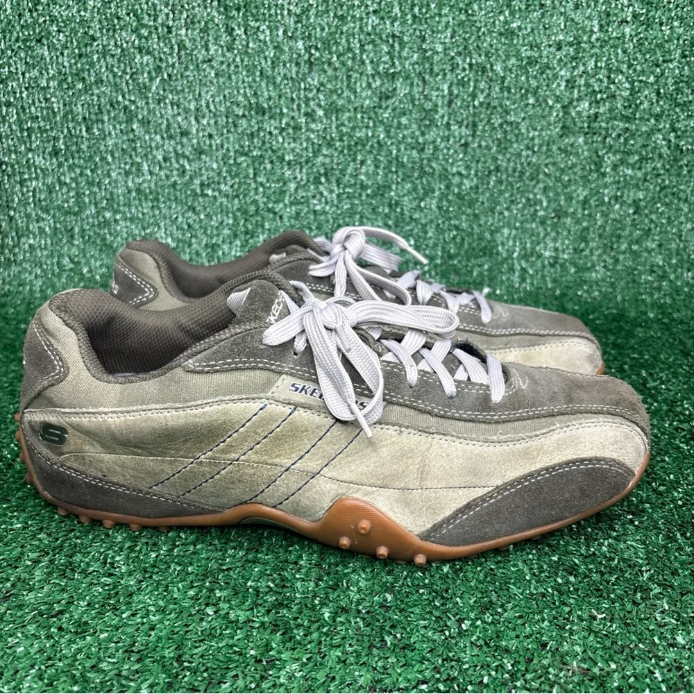 Skechers Citywalk Sneaker Mens Size 10.5 Olive Green Leather Casual Shoes‎